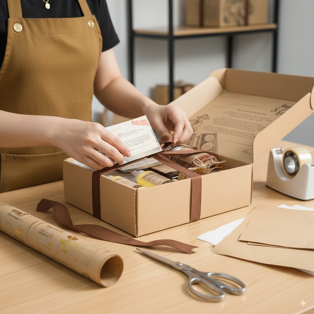 Đóng gói bánh tráng phơi sương