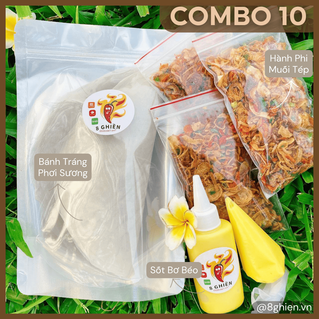 Bánh Tráng Bơ Hành Phi, Chai Bơ Xịt TẶNG Ống Bơ (Combo 10) Bánh Tráng Bơ Hành Phi, Chai Bơ Xịt TẶNG Ống Bơ (Combo 10)