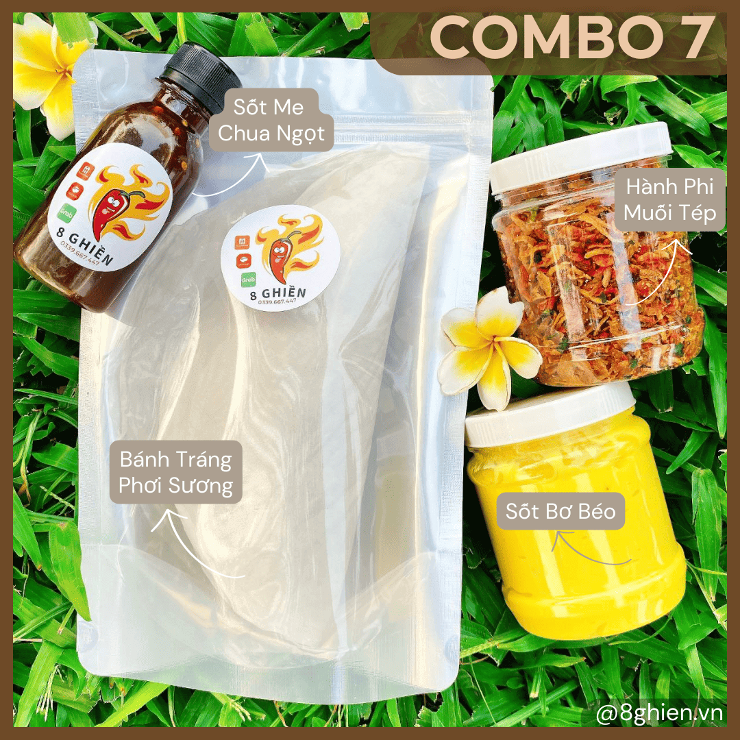 Combo Bánh Tráng Sốt Me Bơ Tây Ninh chuẩn vị 8 Ghiền Combo Bánh Tráng Sốt Me Bơ Tây Ninh chuẩn vị 8 Ghiền - Đặc Sản 8 Ghiền